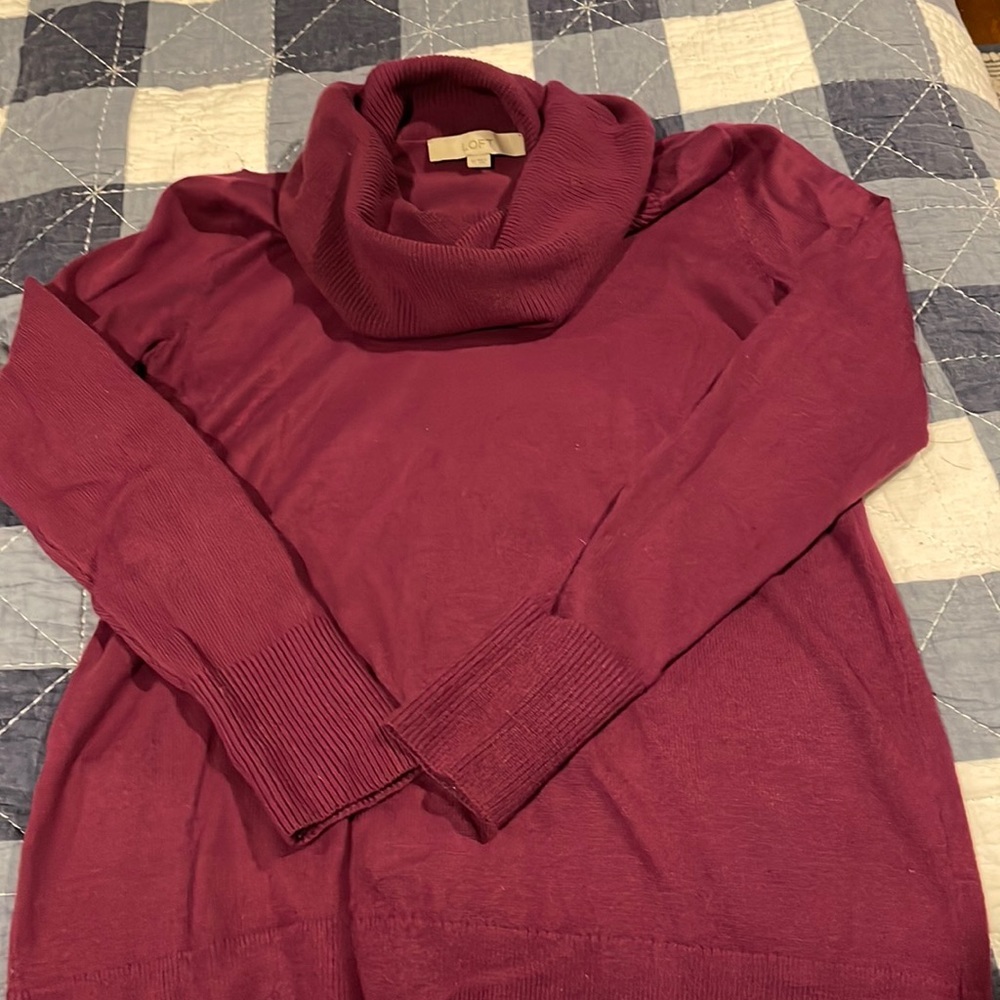 Ann Taylor Loft Cowl Neck Tunic Sweater XS
